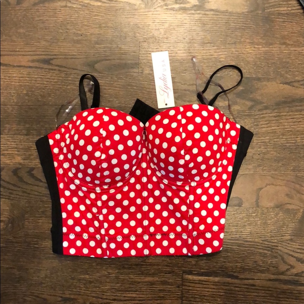 Polka dot bra top